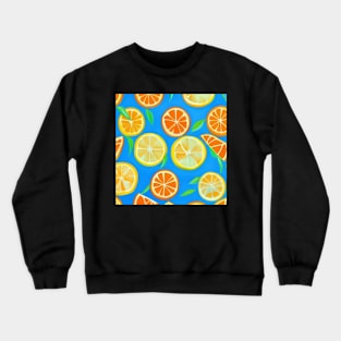 Citrus Pattern Crewneck Sweatshirt